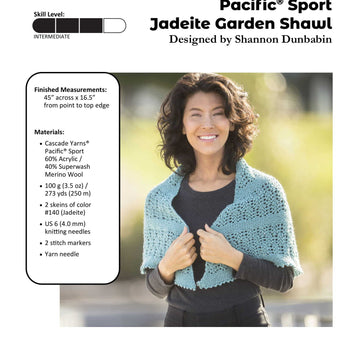 Cascade Yarns DK653 Jadeite Garden Shawl (Free)