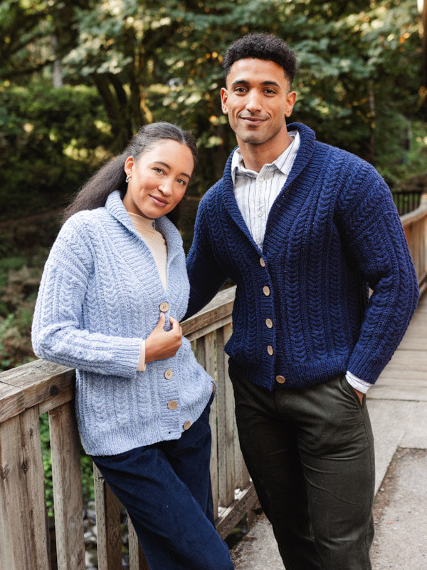 Dorchester Cardigan in Berroco Remix Wool Knitting Pattern
