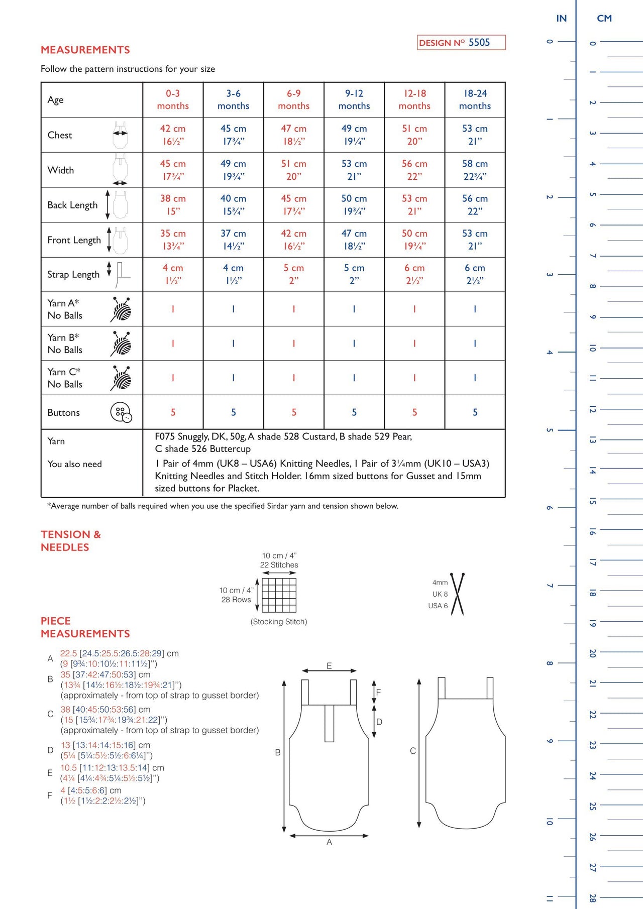Sirdar Sandcastle Romper Playsuit Knitting Pattern