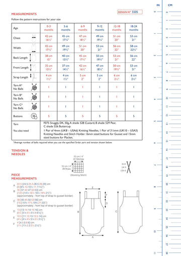 Sirdar Sandcastle Romper Playsuit Knitting Pattern