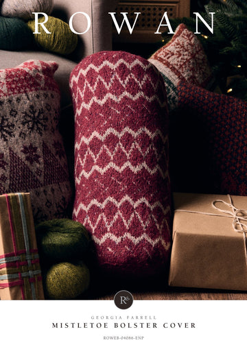 Mistletoe Bolster Cover Cushion Knitting Pattern
