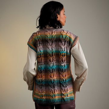 Sirdar Staghorn Fern Tabard Waistcoat Knitting Pattern