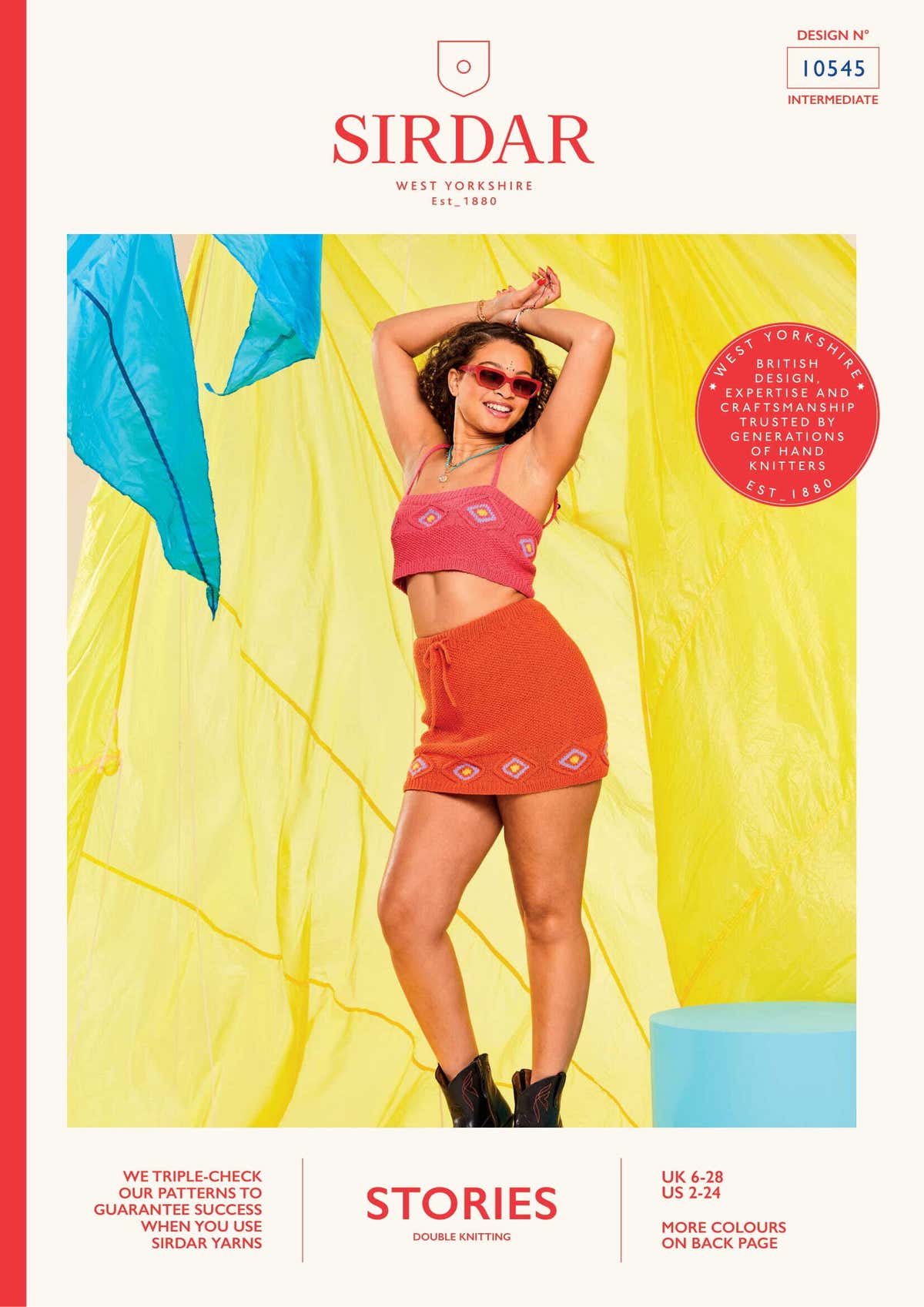 Sirdar Classic Line Up Crop & Mini Skirt Knitting Pattern