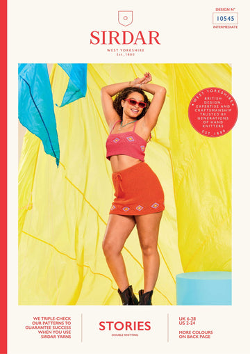 Sirdar Classic Line Up Crop & Mini Skirt Knitting Pattern