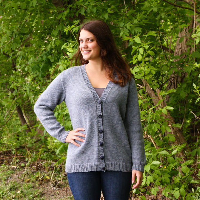 Valley Yarns B Basic Set-in Sleeve Cardigan Knitting Pattern