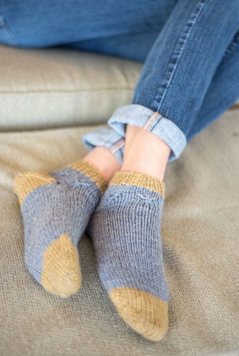 Berroco Hartland Slipper Socks Knitting Pattern