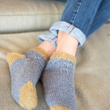 Berroco Hartland Slipper Socks Knitting Pattern
