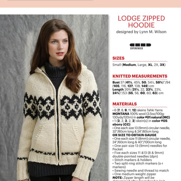 Tahki Yarns Lodge Zipped Hoodie PDF