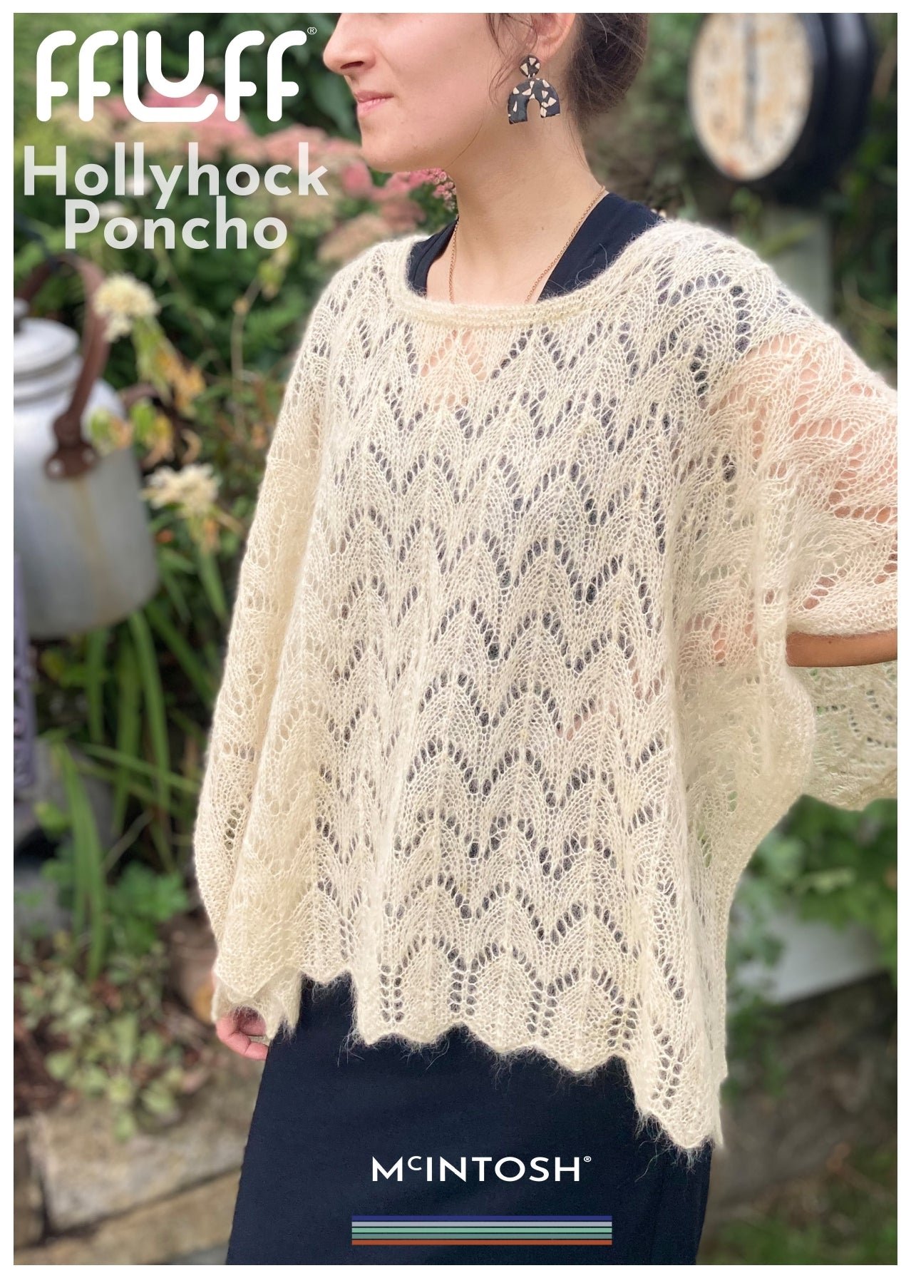 Hollyhock Poncho Cape Knitting Pattern