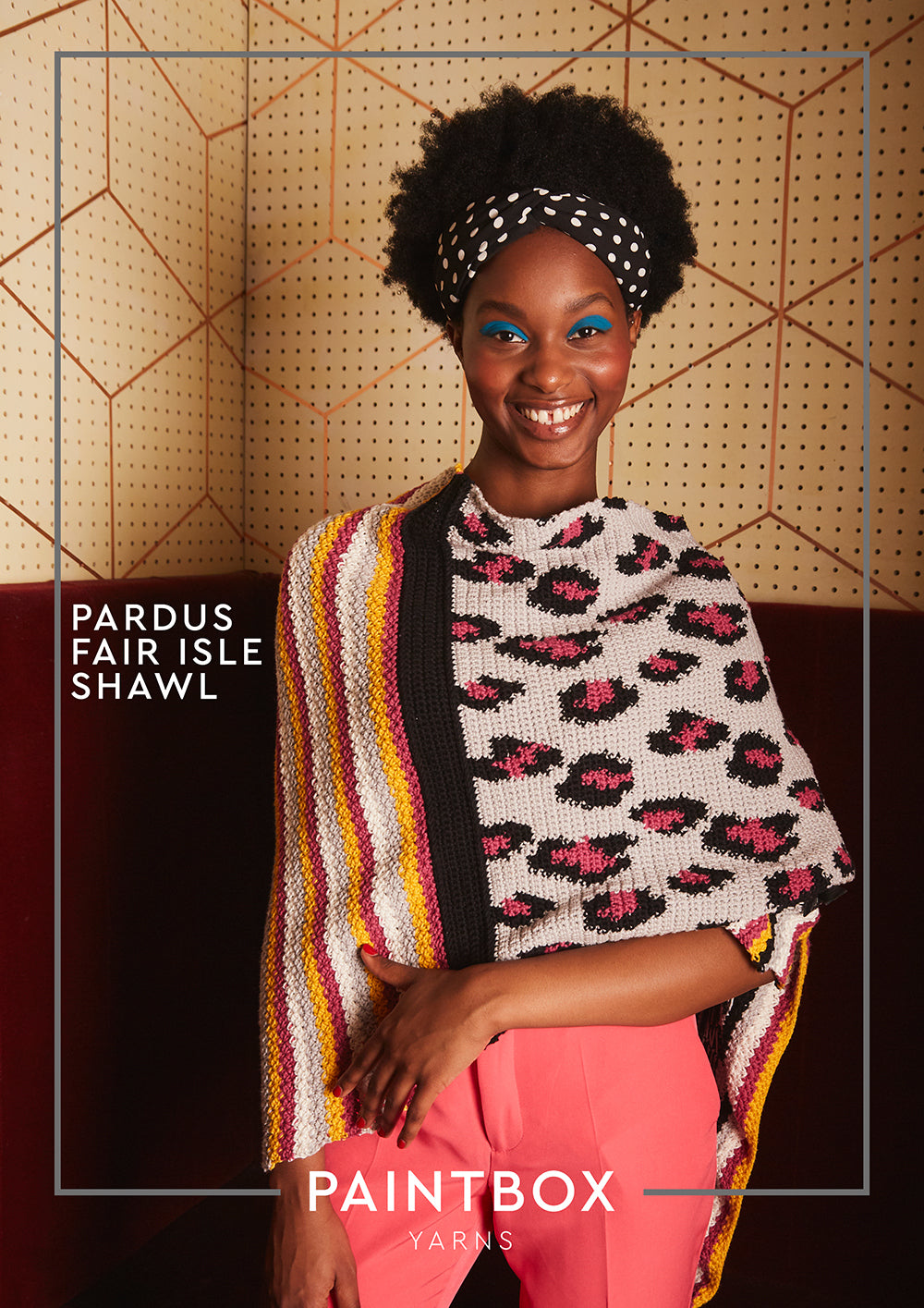 Paintbox Yarns Pardus Fair Isle Shawl Crochet Pattern