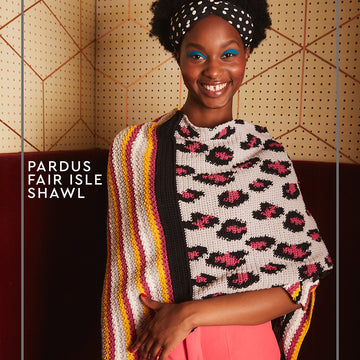 Paintbox Yarns Pardus Fair Isle Shawl Crochet Pattern