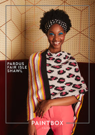 Paintbox Yarns Pardus Fair Isle Shawl Crochet Pattern