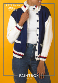 Paintbox Yarns Letterman Lineup Jacket Knitting Pattern