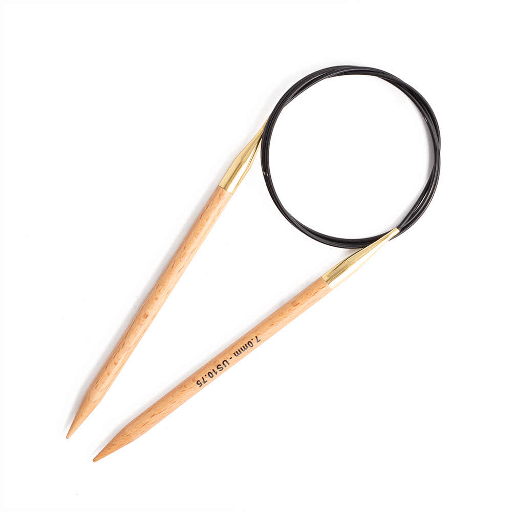 KnitPro Basix Beech Fixed Circular Needles 40"