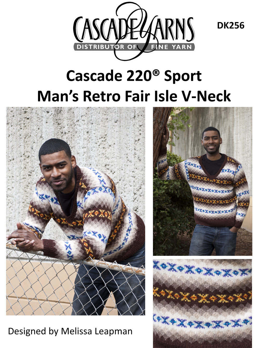 Men's Retro Fair Isle Pullover Jumper Knitting Pattern