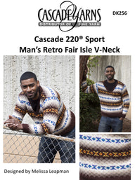 Men's Retro Fair Isle Pullover Jumper Knitting Pattern