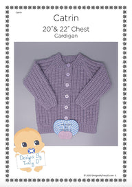 Catrin Unisex baby cardigan 20" & 22" chest size