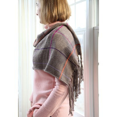 Valley Yarns Hen Plaid Wrap Knitting Pattern