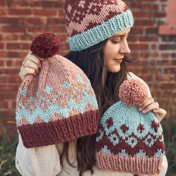 Trio Toboggan Hat Knitting Pattern