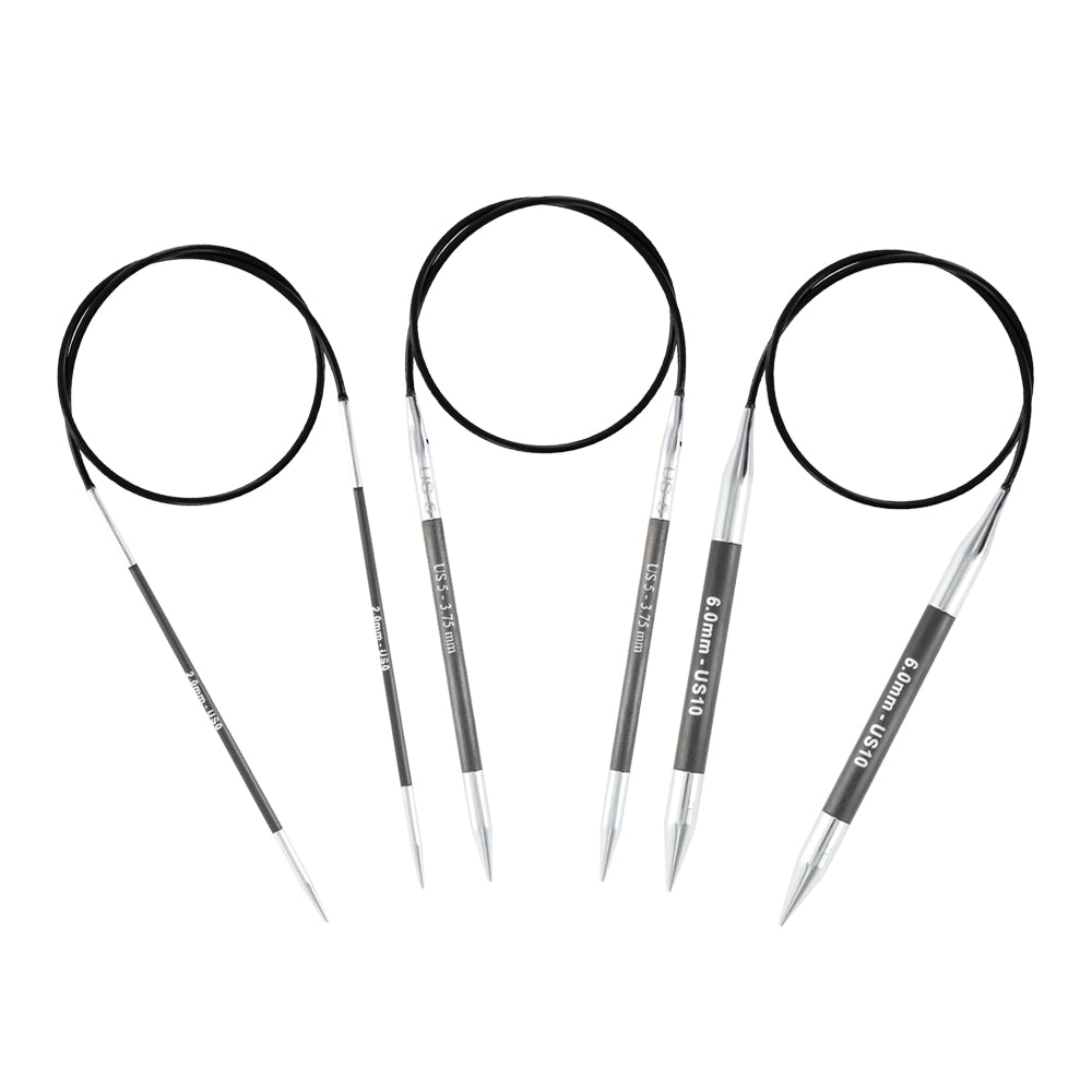 KnitPro Karbonz Fixed Circular Needles 16"