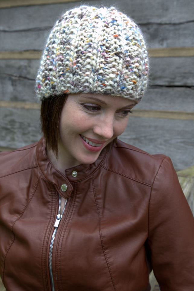 Mistake Rib Stitch Hat in Plymouth Yarn Baby Alpaca Grande Hand Dye