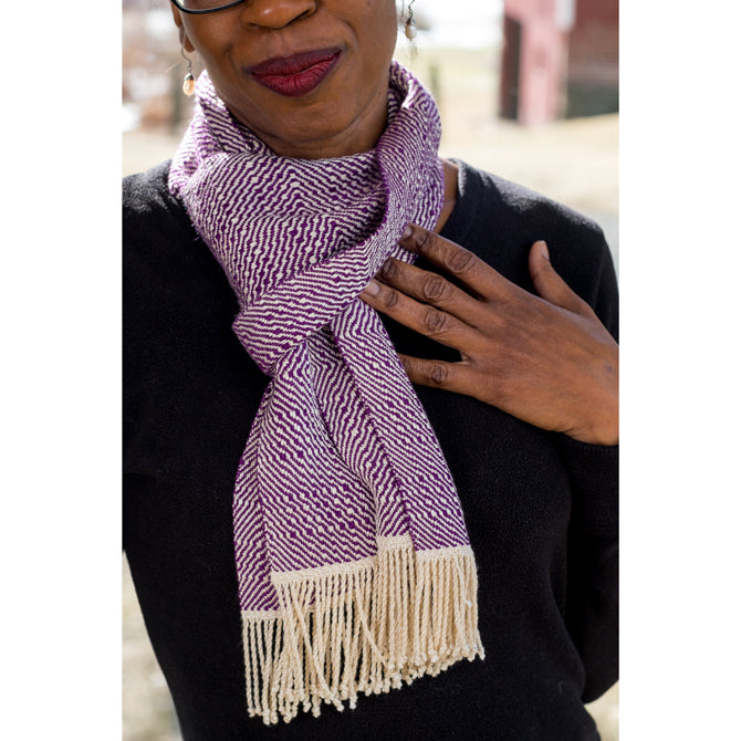 Valley Yarns #134 Purple Rain Scarf
