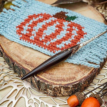 Pumpkin Mug Rug Crochet Coaster
