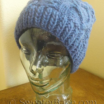 #160 Meandering Cables One-Ball Hat