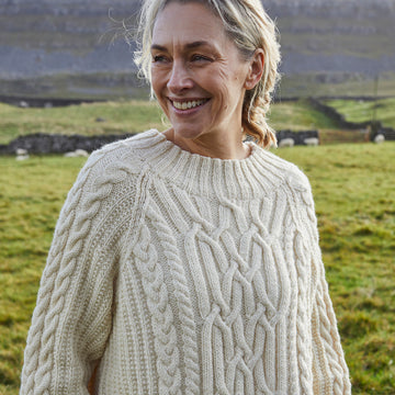 Debbie Bliss Cabled Raglan Sweater Knitting Pattern