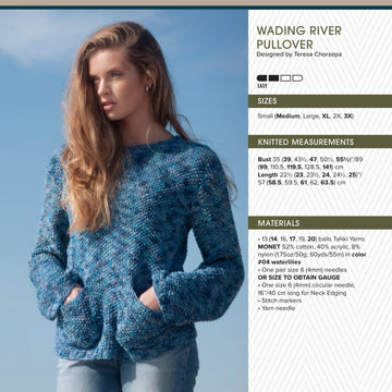 Tahki Yarns Wading River Pullover Knitting Pattern