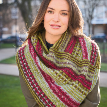 Lampas Snood Scarf Knitting Pattern