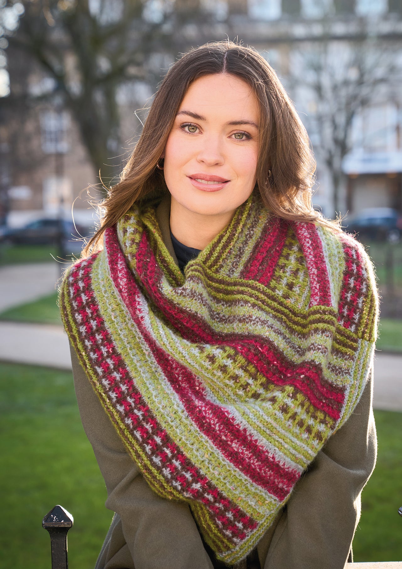 Lampas Snood Scarf Knitting Pattern