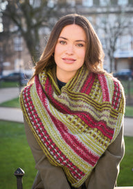 Lampas Snood Scarf Knitting Pattern
