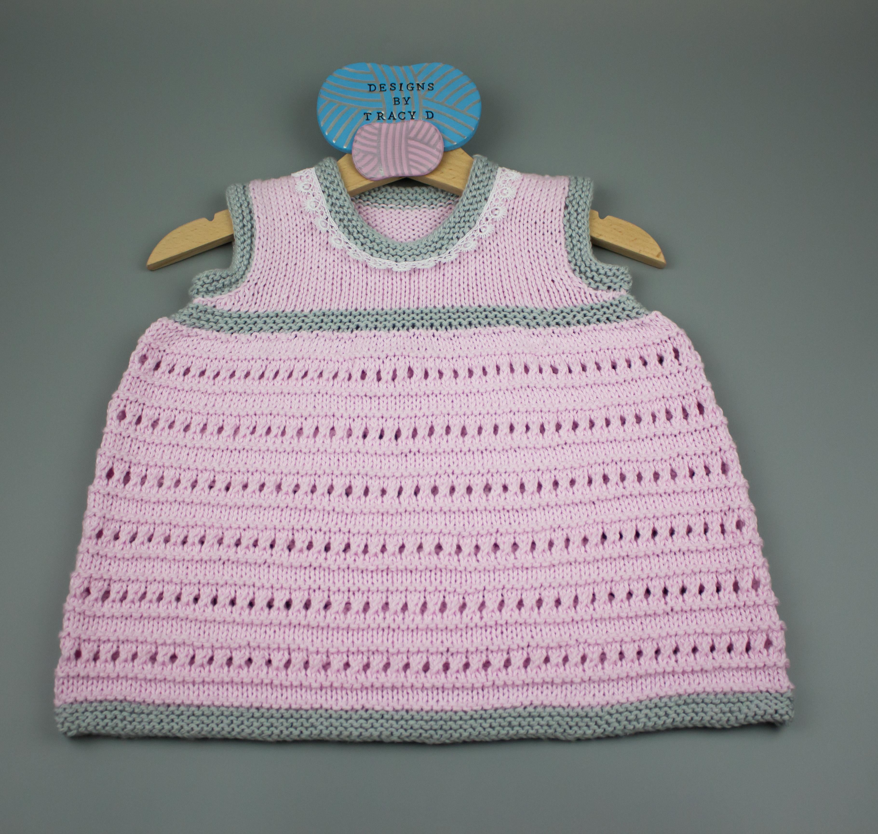 Scarlett Baby Dress knitting pattern 18" chest
