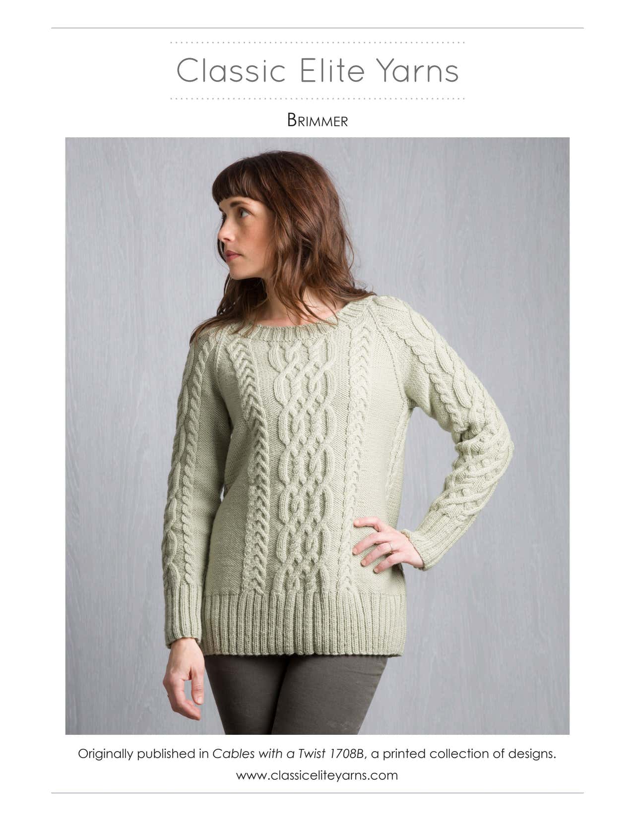 Classic Elite Yarns Brimmer Jumper Knitting Pattern