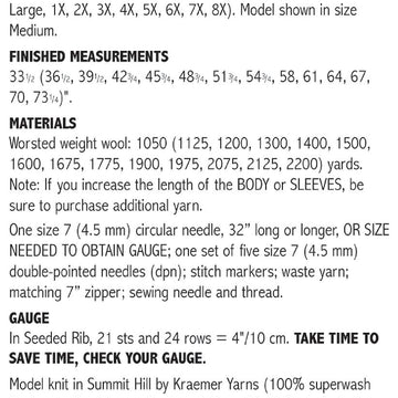 Top-Down Half Zip Pullover #166