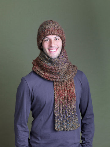 Ramstar Falls Hat And Scarf in Lion Brand Homespun - 90333AD PDF