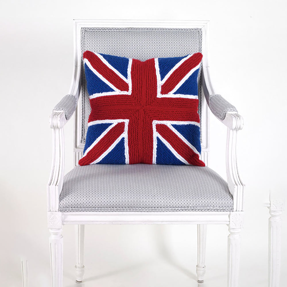 Paintbox Yarns Union Jack Patchwork Cushion Knitting Pattern