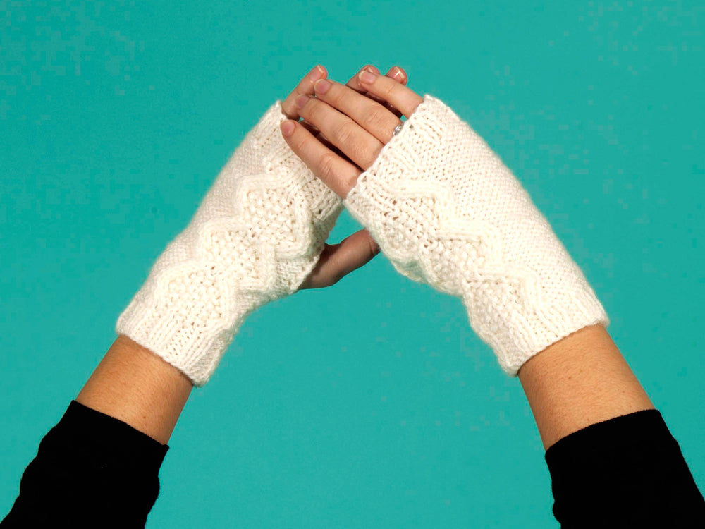 Paintbox Yarns Snowfall Wristwarmers Knitting Pattern