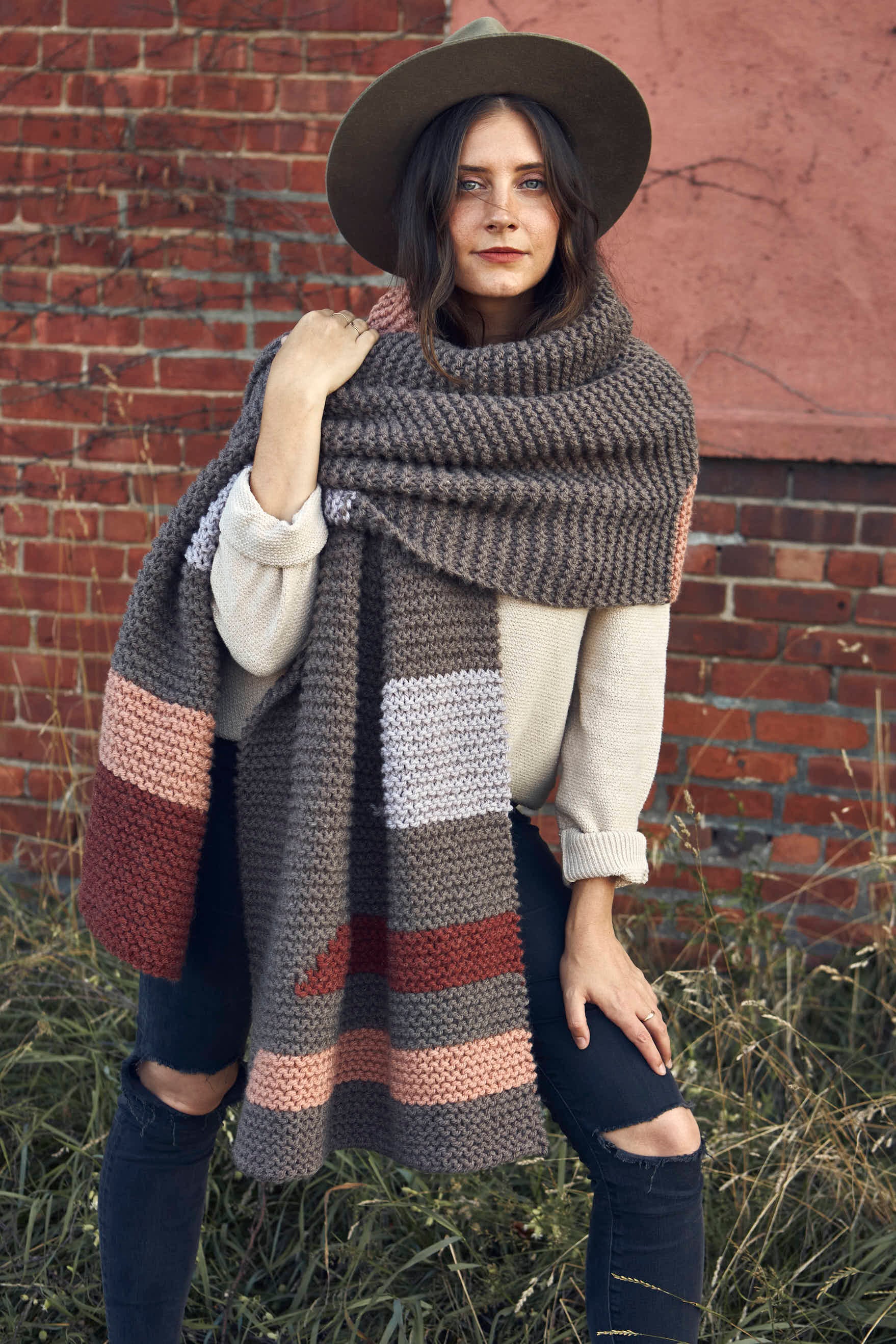 Level Up Blanket Scarf Knitting Pattern