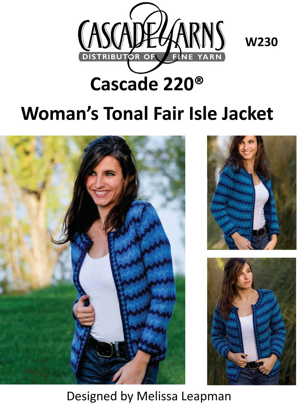 Cascade Yarns W Women's Tonal Fair Isle Jacket Knitting