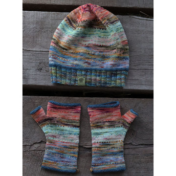 Koigu Pictor Hat and Fingerless Gloves Knitting Pattern