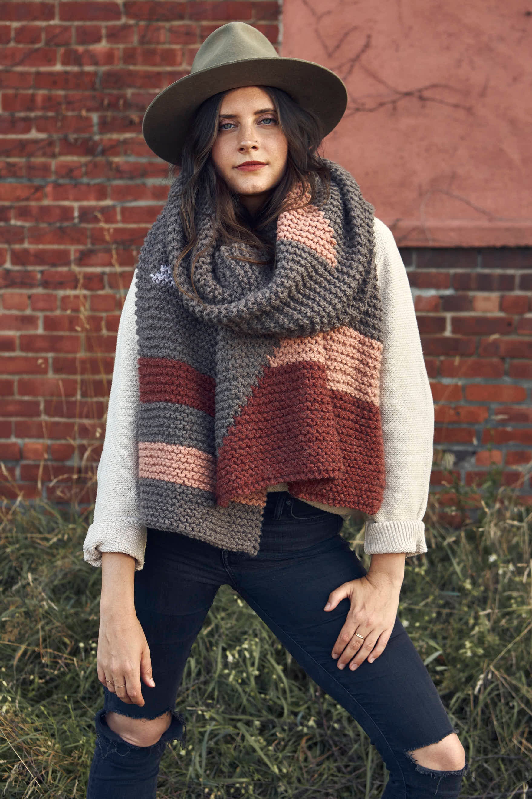 Level Up Blanket Scarf Knitting Pattern