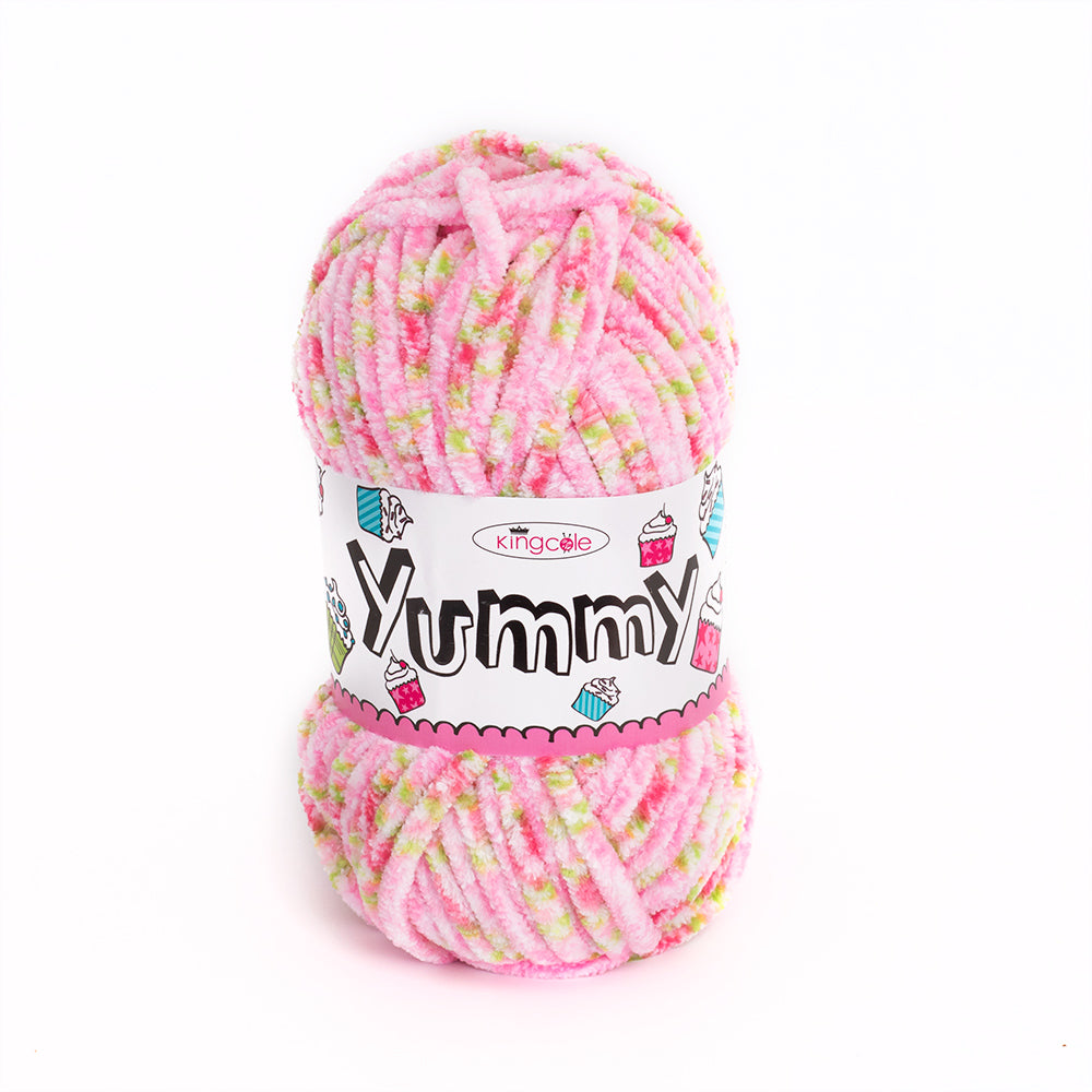 King Cole Yummy Rose Yarn - Polyester novelty