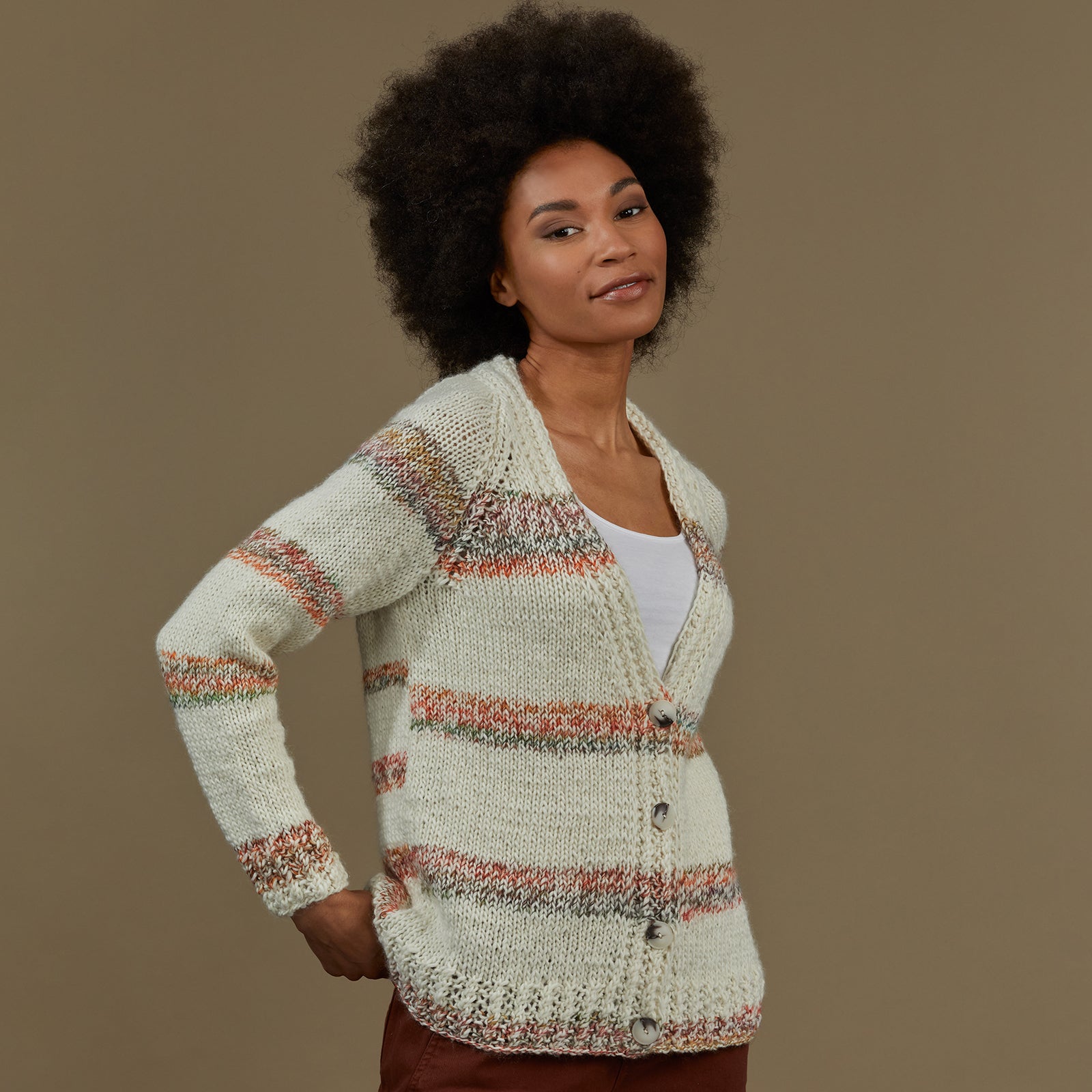 Tahki Yarns Pearl Peak Cardigan Knitting Pattern