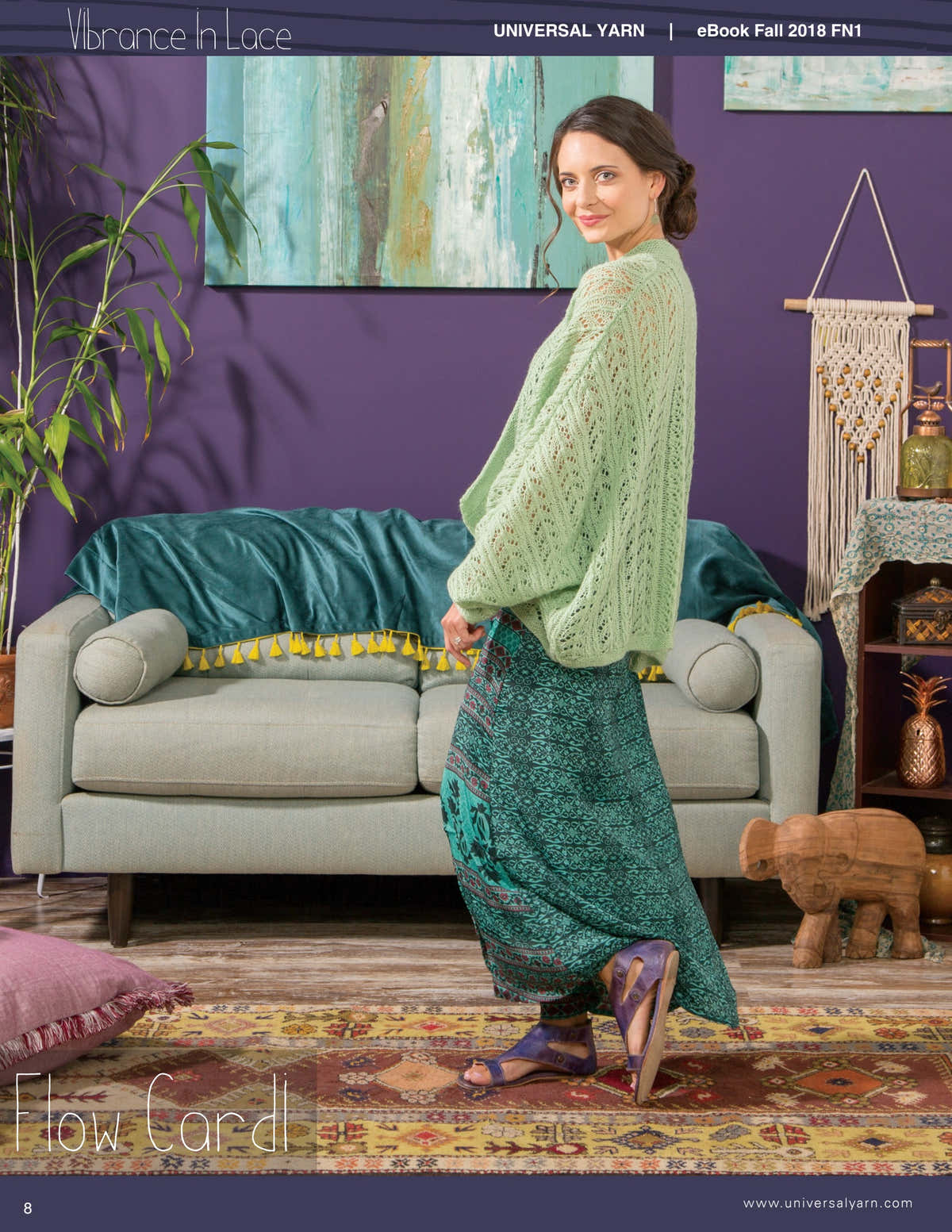 Universal Yarn Flow Cardi Cardigan Knitting Pattern
