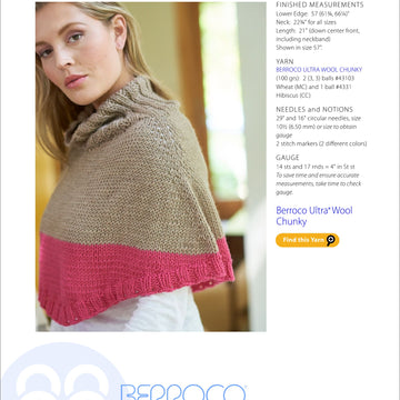 Berroco Pierrepont Cape Knitting Pattern