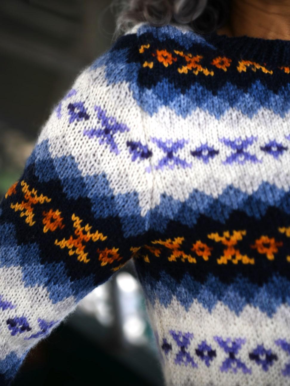 Cascade Yarns DK Women's Retro Fair Isle Cardigan Knitting