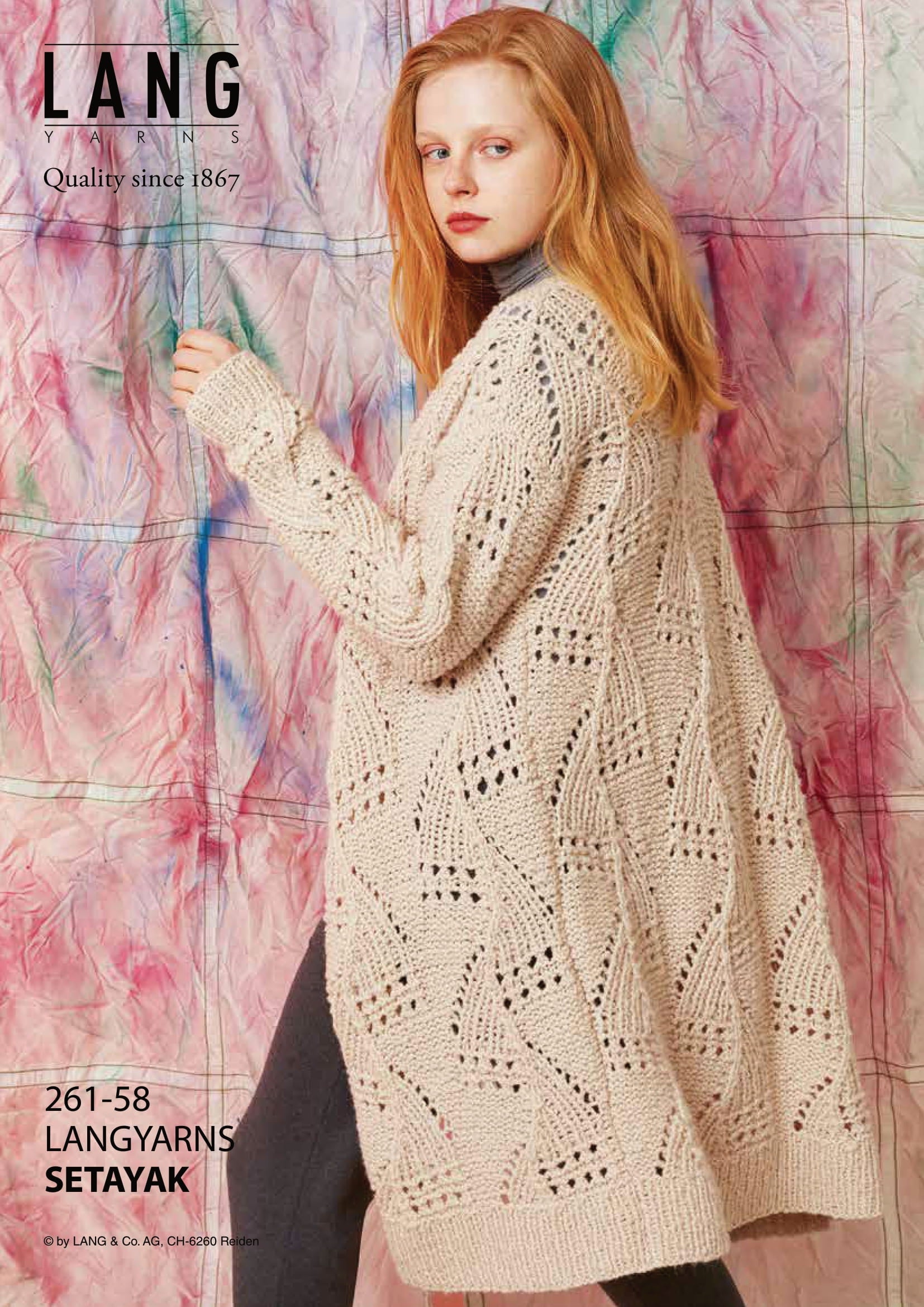 Lang 261-58 Jacket Cardigan Knitting Pattern