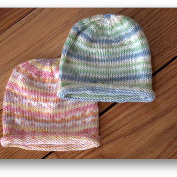 Plymouth Yarn Striped Baby Hat Knitting Pattern